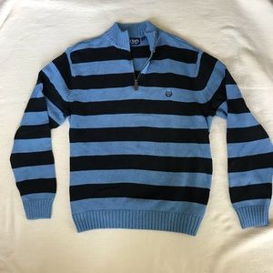 Blue and navy striped sweater